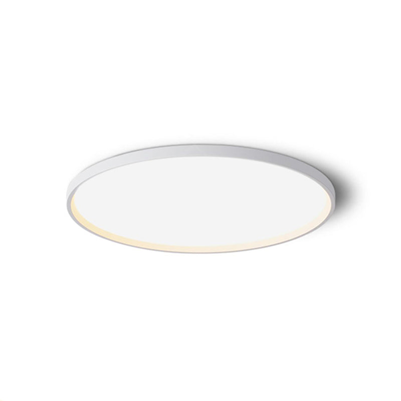 White Ceiling Light Fixture Simple Circle LED Flush Mount for Bedroom