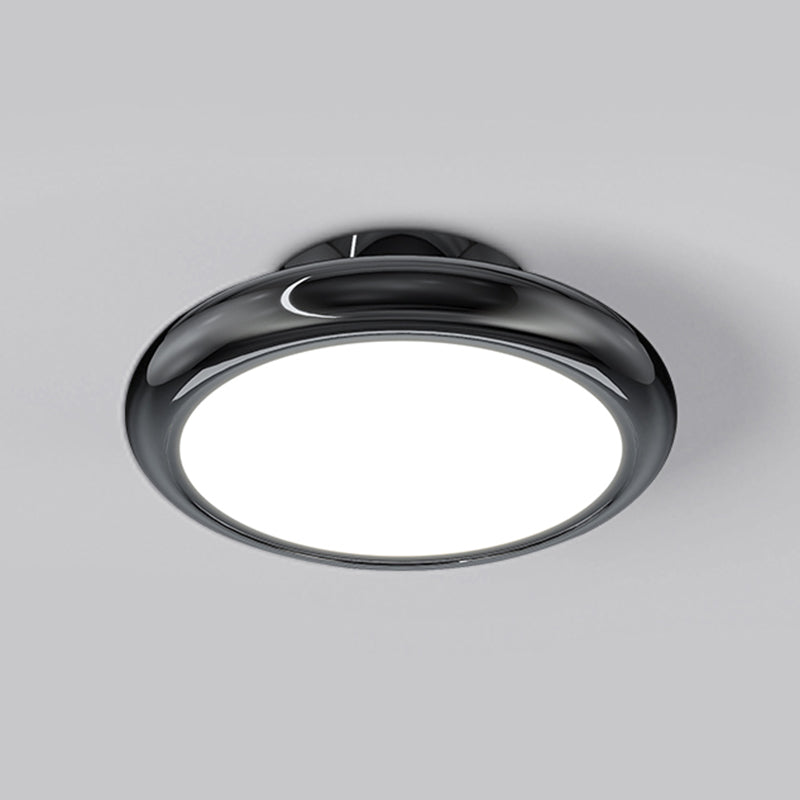 Black Ceiling Light Fixture Minimalism Round LED Flush Mount for Corridor