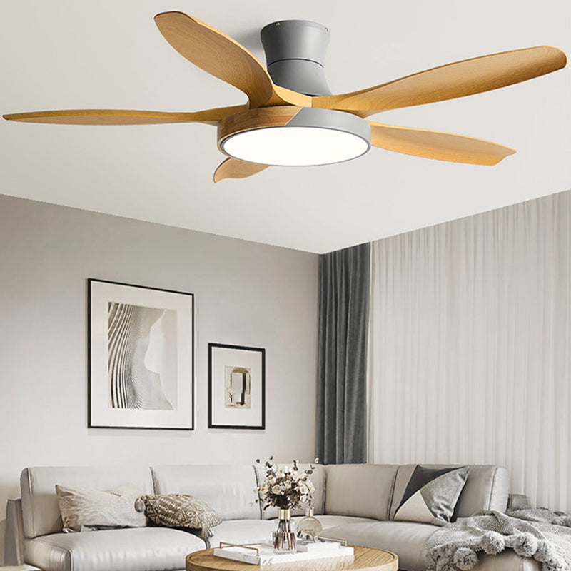 Contemporary 52" Ceiling Fan Lighting with 5-Blade for Dining Room