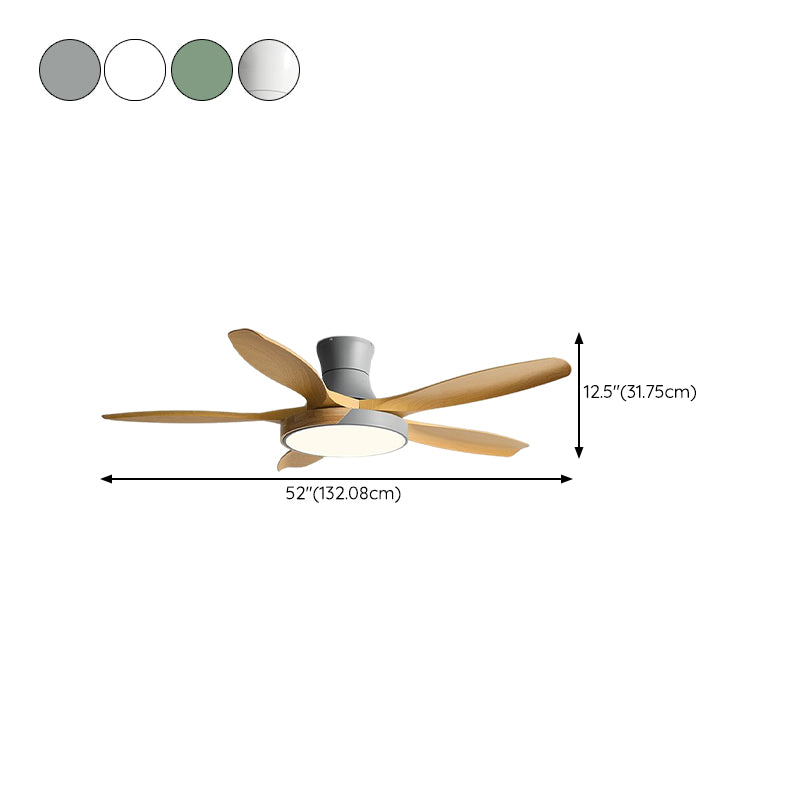 Contemporary 52" Ceiling Fan Lighting with 5-Blade for Dining Room