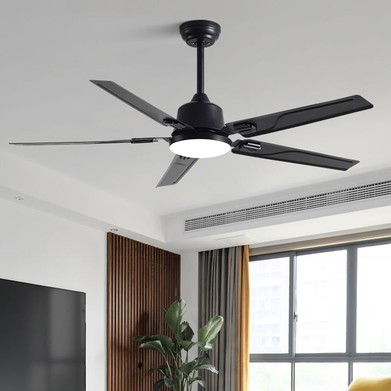 Contemporary 52" Ceiling Fan Lighting with Metal for Restaurant