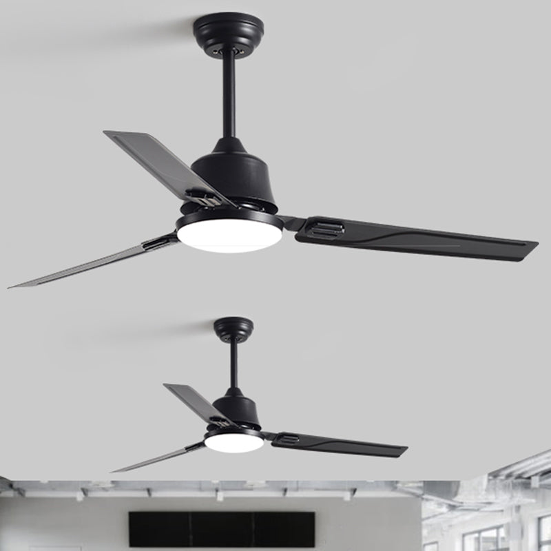 Contemporary 52" Ceiling Fan Lighting with Metal for Restaurant