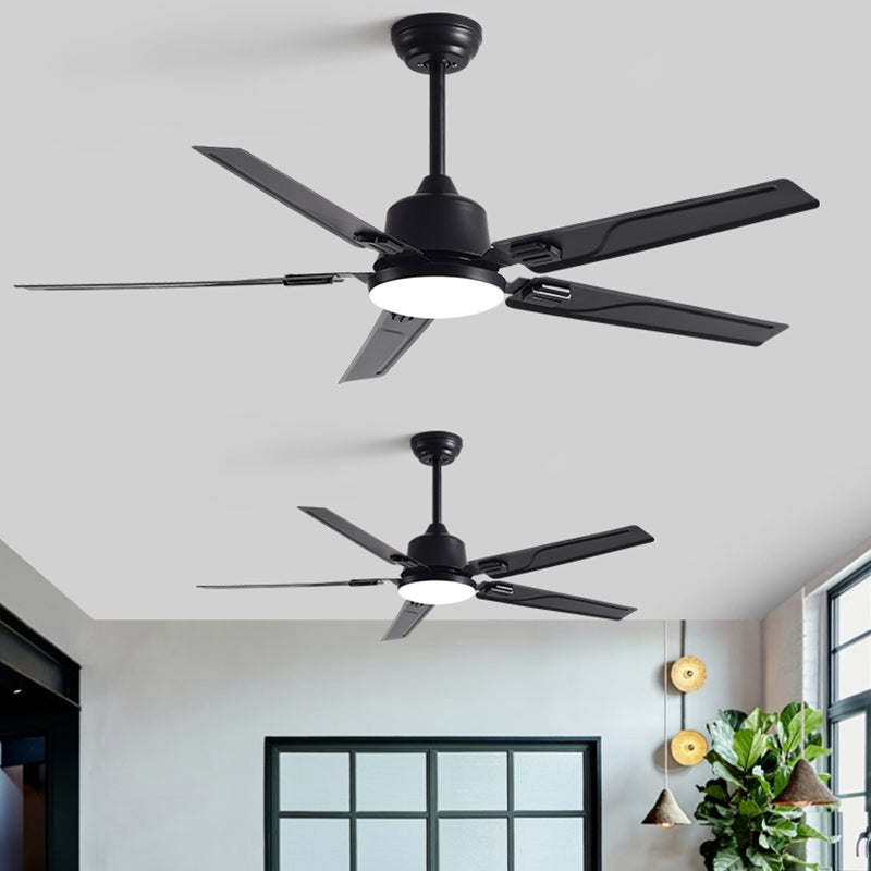 Contemporary 52" Ceiling Fan Lighting with Metal for Restaurant