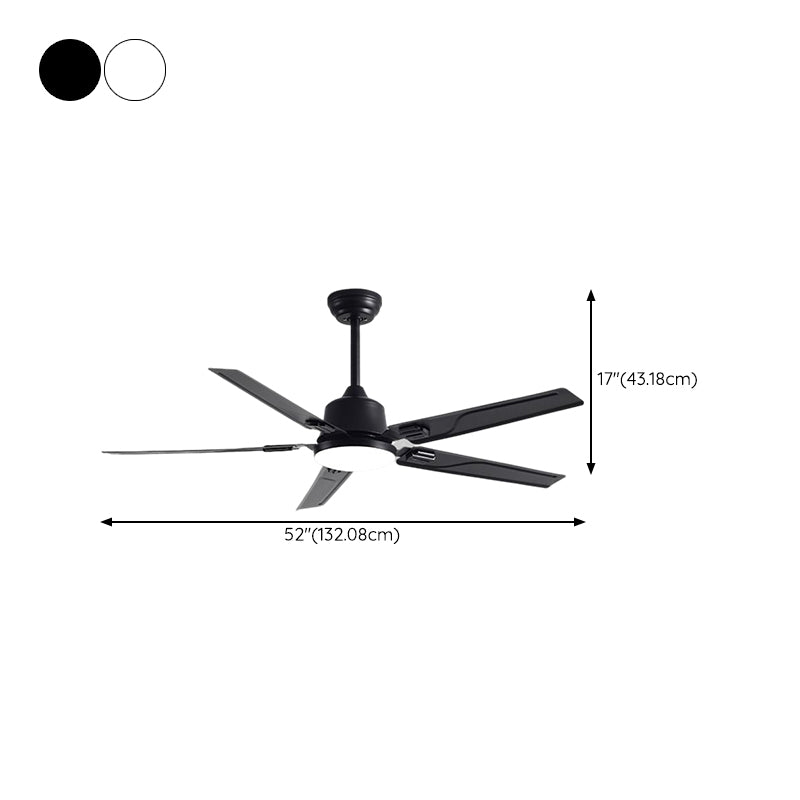 Contemporary 52" Ceiling Fan Lighting with Metal for Restaurant