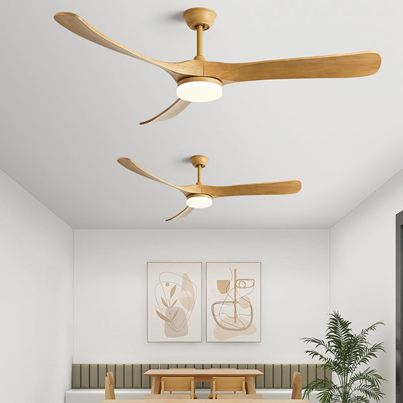 Simplicity 3-Blade Ceiling Fan Lighting with Wood for Dining Room