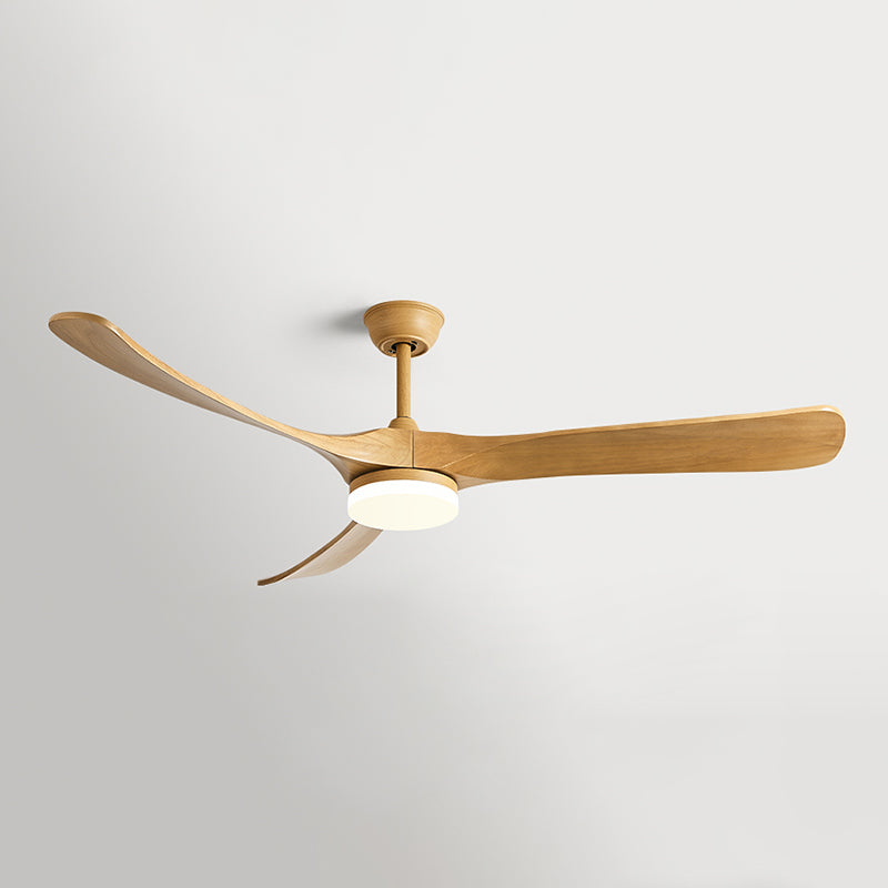 Simplicity 3-Blade Ceiling Fan Lighting with Wood for Dining Room