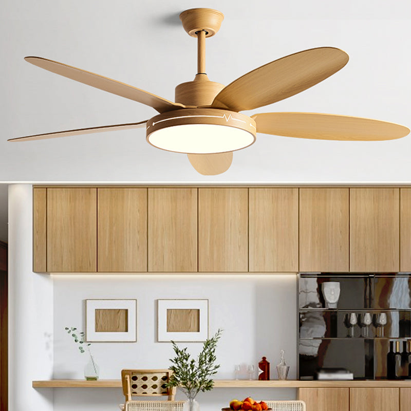 Simplicity 5-Blade Ceiling Fan Lighting with Metal for Dining Room