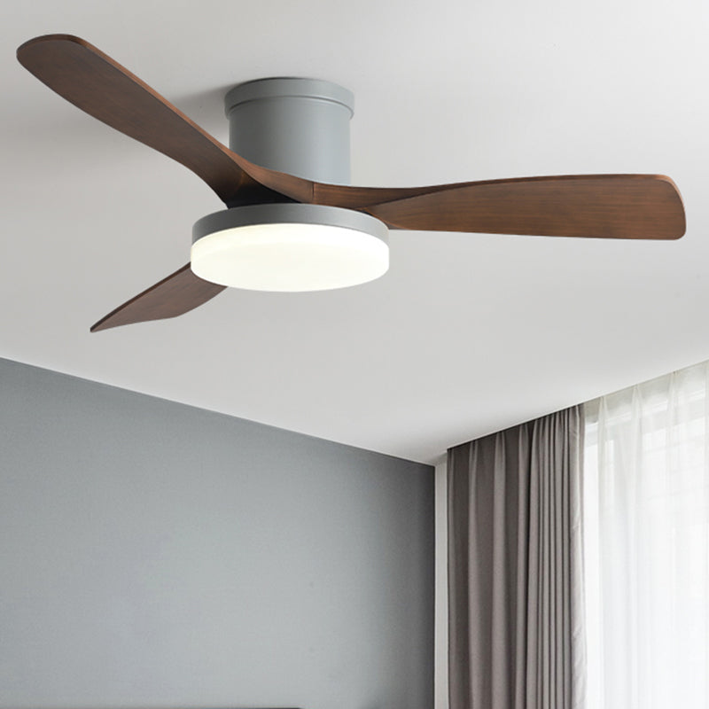 Simplicity 3-Blade Ceiling Fan Lighting in Brown for Dining Room