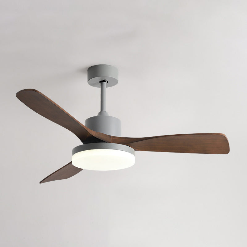 Simplicity 3-Blade Ceiling Fan Lighting in Brown for Dining Room