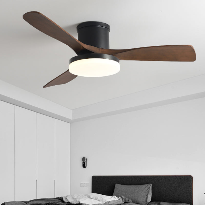 Simplicity 3-Blade Ceiling Fan Lighting in Brown for Dining Room