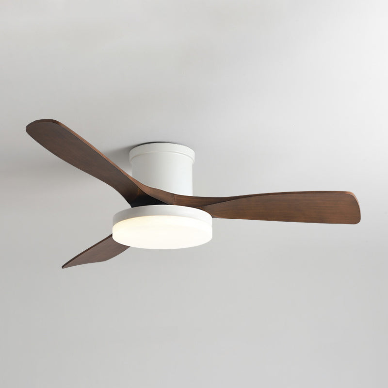 Simplicity 3-Blade Ceiling Fan Lighting in Brown for Dining Room