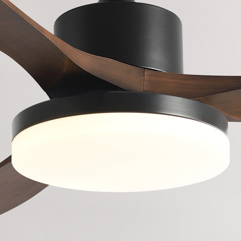 Simplicity 3-Blade Ceiling Fan Lighting in Brown for Dining Room