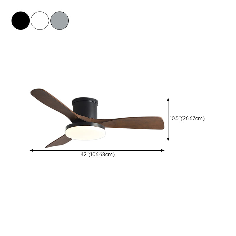 Simplicity 3-Blade Ceiling Fan Lighting in Brown for Dining Room