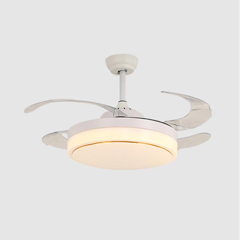 Sliver / Gold / White Finish Ceiling Fan Lighting Contemporary LED Ceiling Fan Fixture