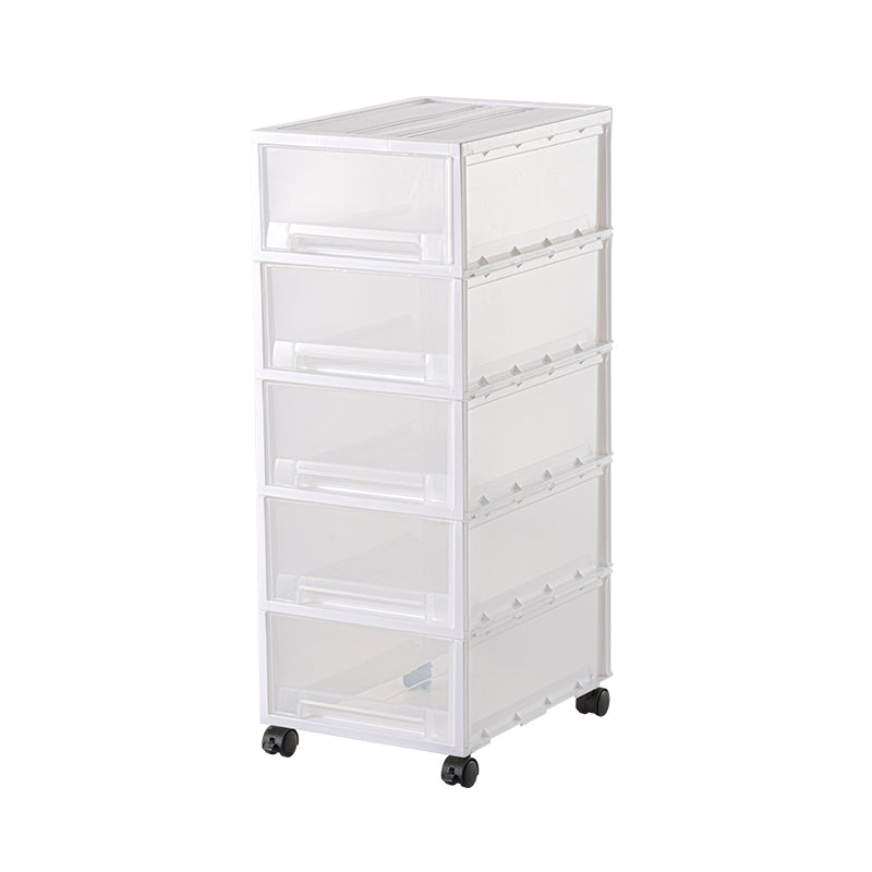 Modern Vertical Filing Cabinet Plastic Transparent Drawers File Cabinet