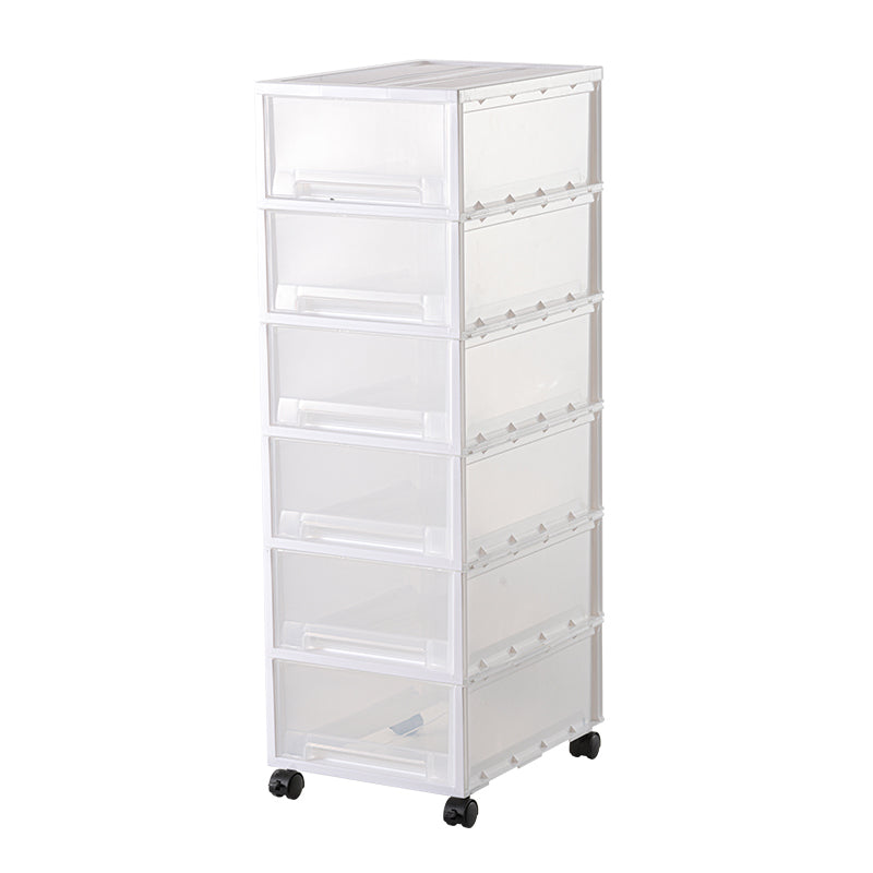 Modern Vertical Filing Cabinet Plastic Transparent Drawers File Cabinet