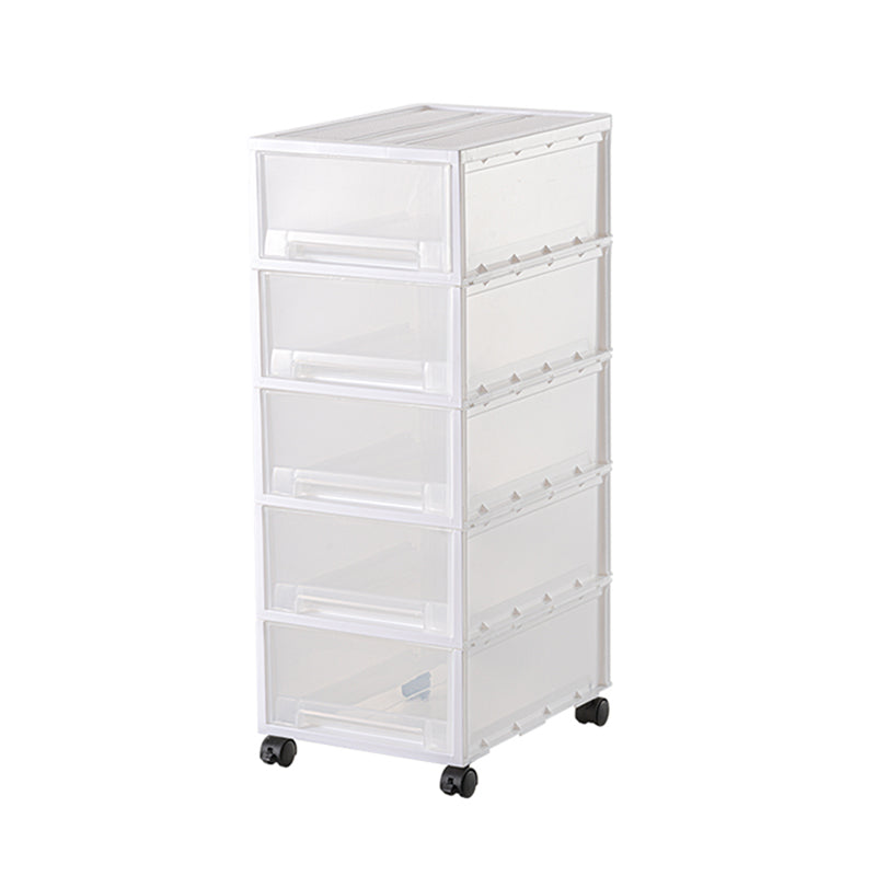 Modern Vertical Filing Cabinet Plastic Transparent Drawers File Cabinet