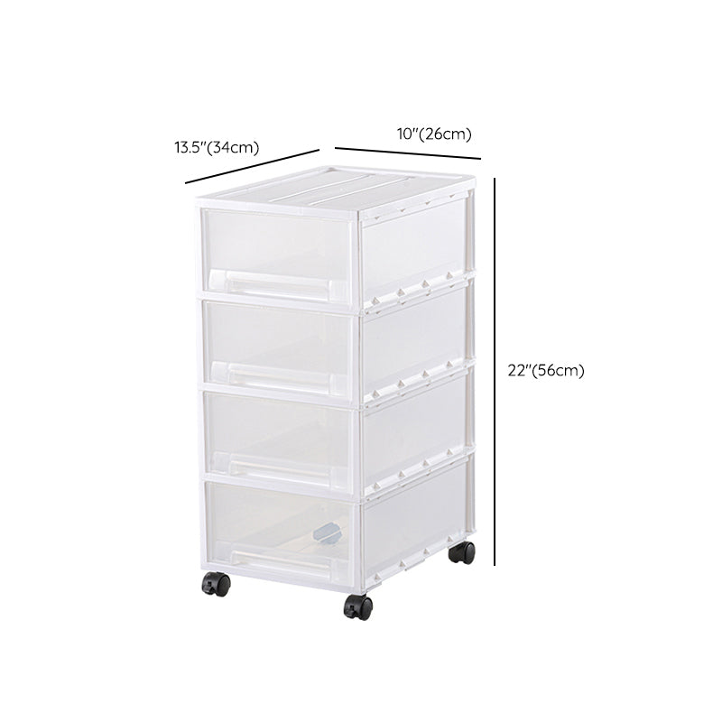 Modern Vertical Filing Cabinet Plastic Transparent Drawers File Cabinet