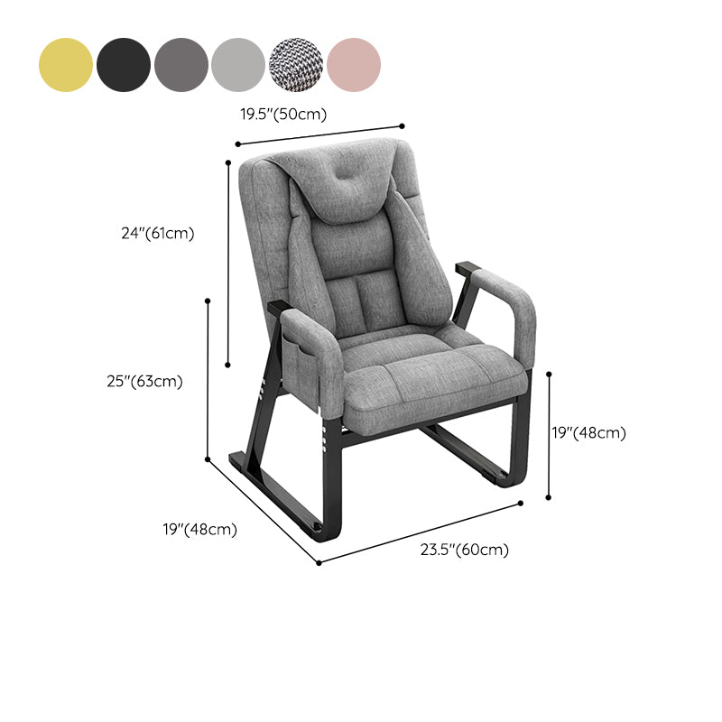 Metal Single Ergonimic Recliner with Side Pockets Adjustable Lumbar Support