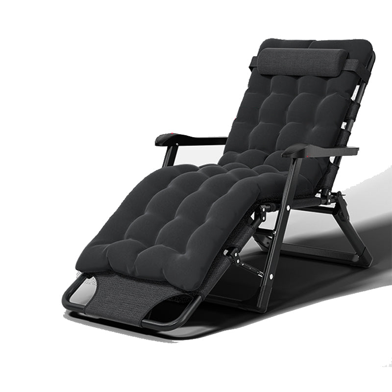 Contemporary Metal Base Recliner Chair with Black/ Golden Legs