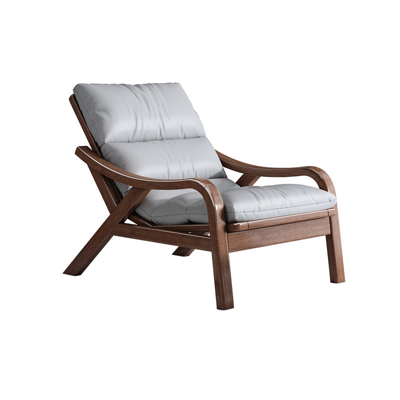 Traditional Recliner Chair with Solid Wood Legs and Arms Indoor Chair