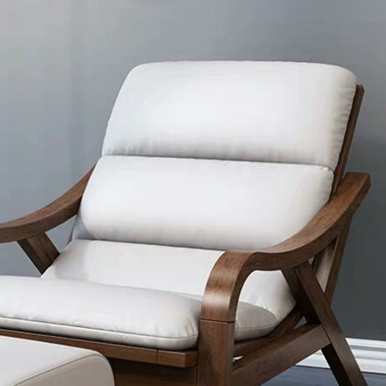 Traditional Recliner Chair with Solid Wood Legs and Arms Indoor Chair