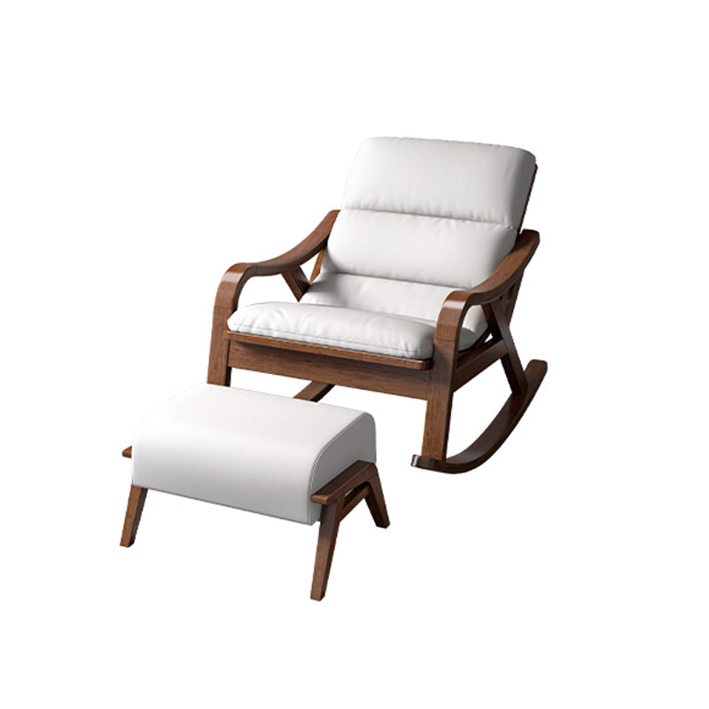 Traditional Recliner Chair with Solid Wood Legs and Arms Indoor Chair