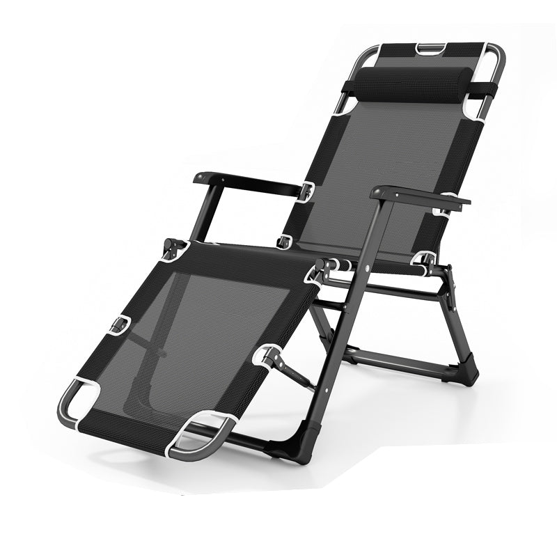 Contemporary Metal Base Recliner Chair with Arms and Independent Foot Movement