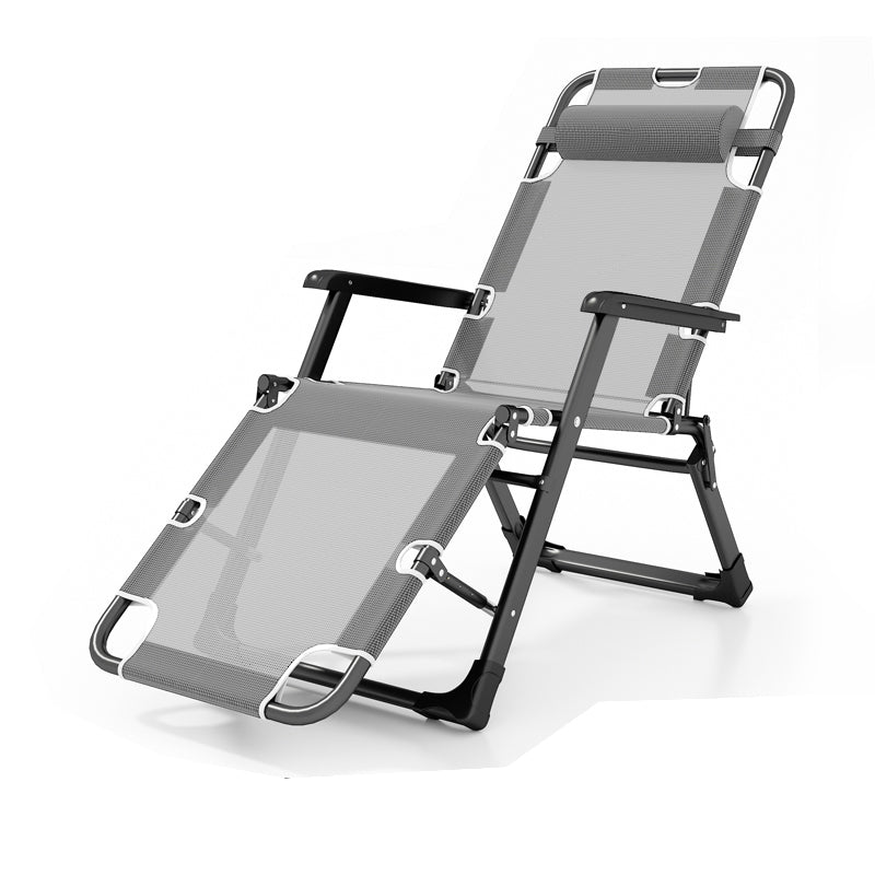 Contemporary Metal Base Recliner Chair with Arms and Independent Foot Movement