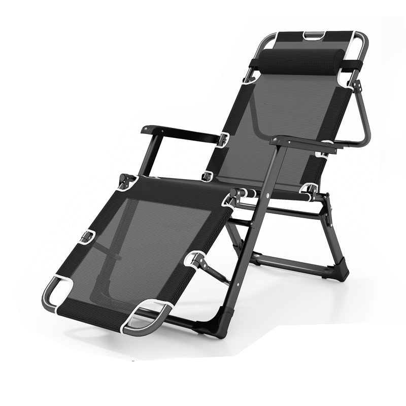 Contemporary Metal Base Recliner Chair with Arms and Independent Foot Movement