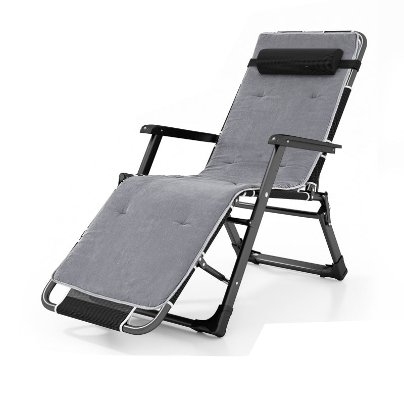 Contemporary Metal Base Recliner Chair with Arms and Independent Foot Movement