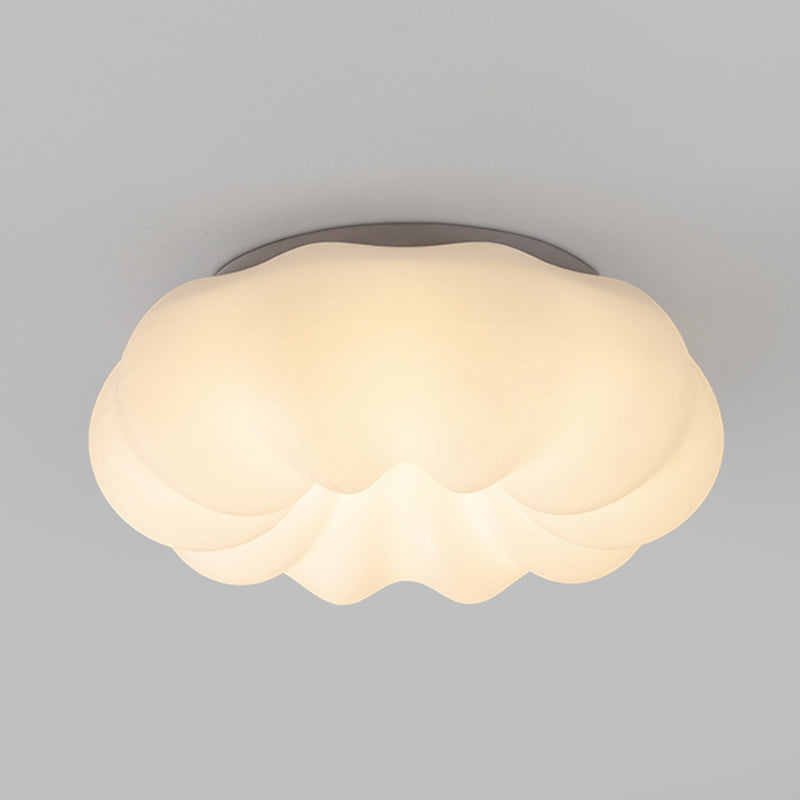 Nordic Style Ceiling Light Fixture Pumpkin Shape Flush Mount for Bedroom