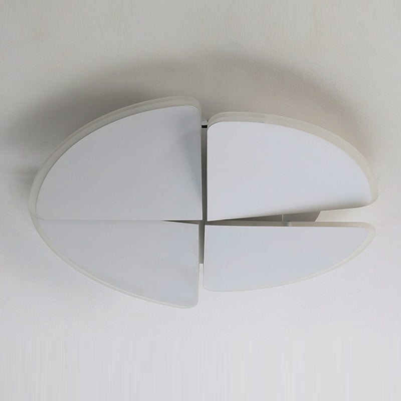 Geometric LED Flush Lighting Modern Flush Mount Lighting in White Finish