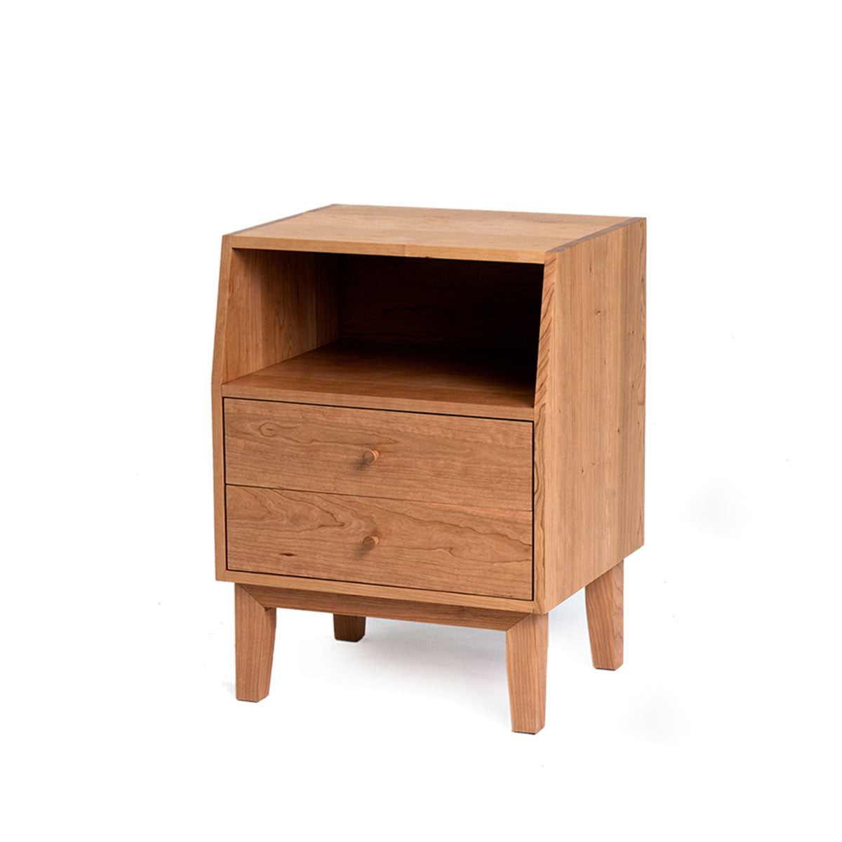 Traditional Drawers Included Accent Table Nightstand 24" Tall with Legs