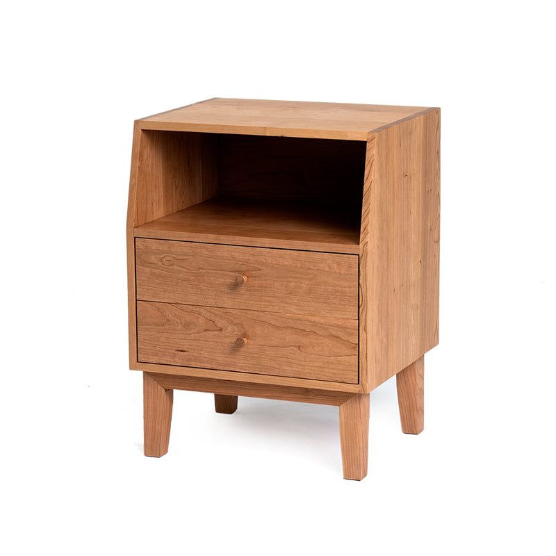 Traditional Drawers Included Accent Table Nightstand 24" Tall with Legs