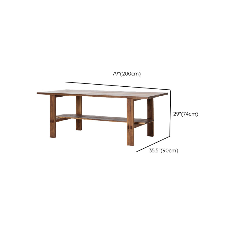 Solid Wood Rectangular Writing Desk Living Room Office Desk,29.1" H