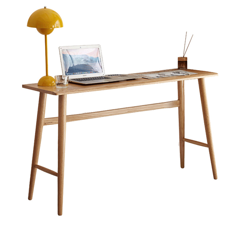 Solid Wood Home Office Desk Contemporary Trestle Base Writing Desk