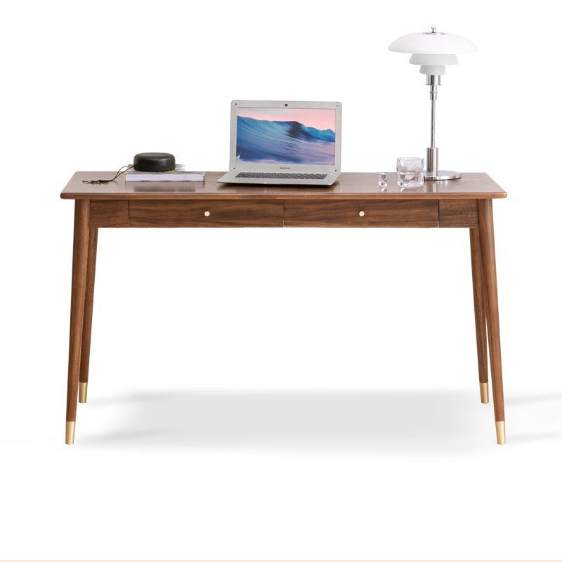 Bedroom Office Desk Solid Wood Legs Parsons Writing Desk with Drawer