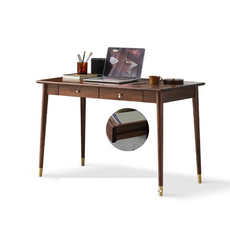 Bedroom Office Desk Solid Wood Legs Parsons Writing Desk with Drawer