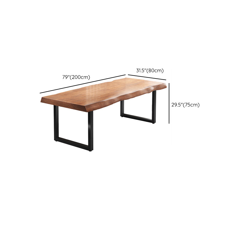 Solid Wood Writing Desk Industrial Style Rectangular Desk for Office