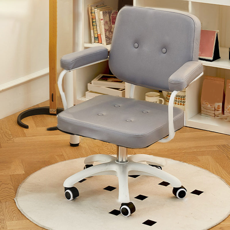 Padded Arms Modern Swivel Chair Adjustable Seat Height Office Chair with Wheels