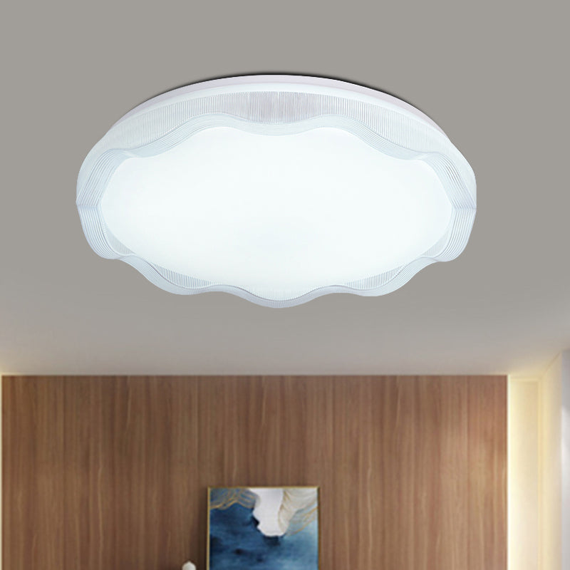 16 "/19.5" ampio stile semplice lampada da soffitto smerigliata con diffusore acrilico bianco/blu/oro camera da letto lampada a incasso in caldo/bianco