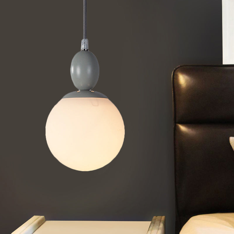 Pendulum White Glass Accogliente Pendant Lighting Post-Modern 1 Grey chiaro/Blu/Verde Apparecchiatura.