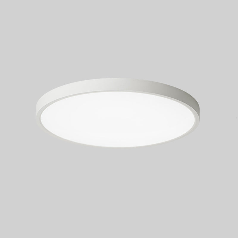 White Ceiling Light Fixture Simple Round LED Flush Mount for Bedroom