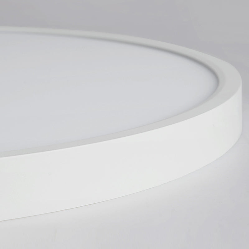 White Ceiling Light Fixture Simple Round LED Flush Mount for Bedroom