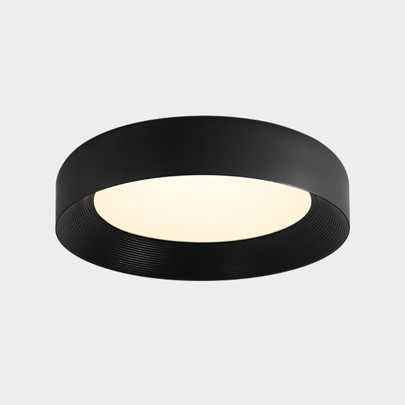 Round Metal Flush Light Modern Style Acrylic Shade Flush Mount Ceiling Fixture for Bedroom