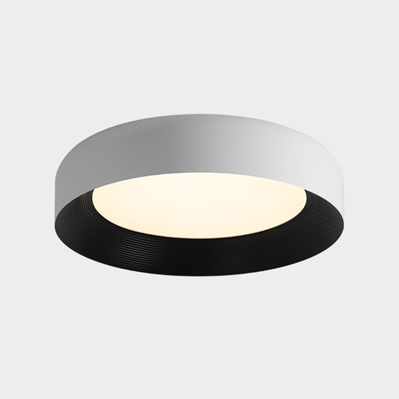 Round Metal Flush Light Modern Style Acrylic Shade Flush Mount Ceiling Fixture for Bedroom