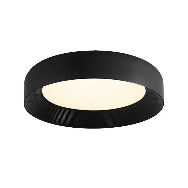 Round Metal Flush Light Modern Style Acrylic Shade Flush Mount Ceiling Fixture for Bedroom