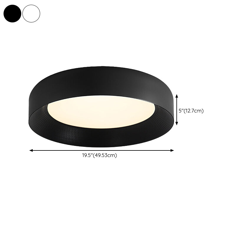 Round Metal Flush Light Modern Style Acrylic Shade Flush Mount Ceiling Fixture for Bedroom