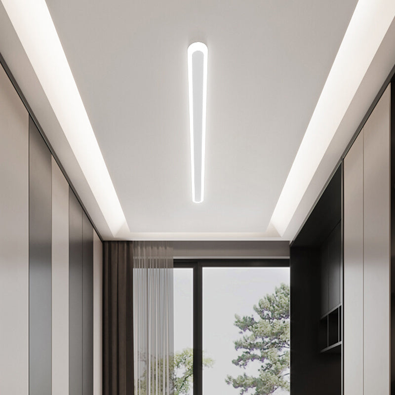 Linear Ceiling Light Fixture Simple Flush Mount for Corridor